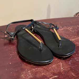 Mossimo Supply Co. black sandals with gold detail